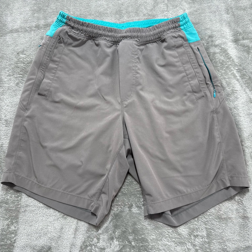 Birddogs Athletic Shorts Mens M Long Gray Lined Gym Training Running Pockets